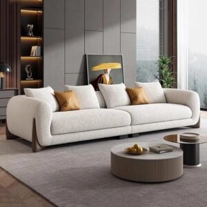 White Fabric Sofa