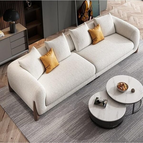 White Fabric Sofa